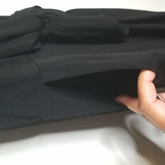 1 State Womens Tie Front Black Jumpsuit - Picture 8 of 13